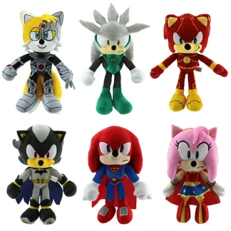 New Supersonic Mouse Doll Sonic Peripherals Flash Hedgehog Batman Schatt Wonder Woman Amy Steel Bone Tails Plush Toy Doll