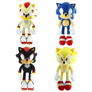 Hot 30CM High Quality Sonic Plush Toy Hedgehog Knuckles Tails Cute Cartoon Soft Stuffed Doll Birthday Gift for Children