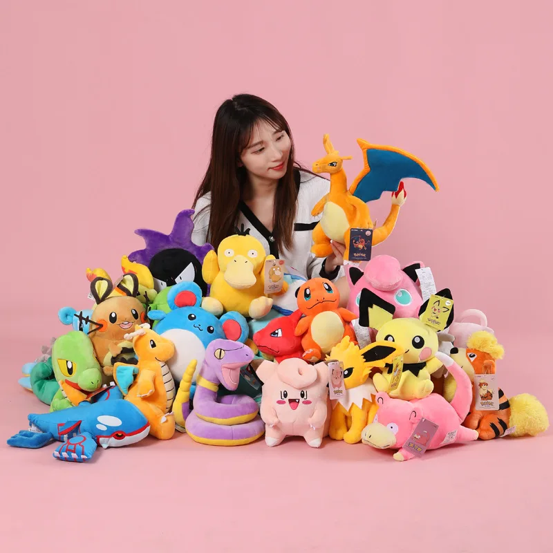 53 Styles Pokemon Plush Charmander Squirtle Pikachu Moon Leaf Eevee Plush Bulbasaur Stuffed Animal Toy Gengar Doll Gift for Kid - Image 3