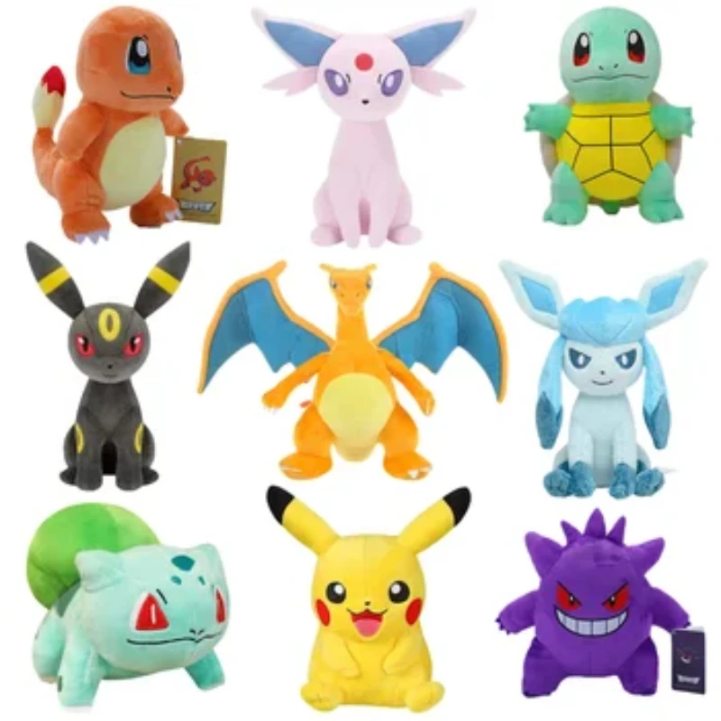 53 Styles Pokemon Plush Charmander Squirtle Pikachu Moon Leaf Eevee Plush Bulbasaur Stuffed Animal Toy Gengar Doll Gift for Kid - Image 6